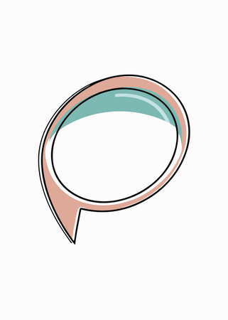 Speech bubble vector art on white background
