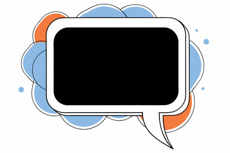 Speech bubble vector art on white background