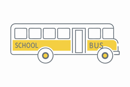 School bus illustration on white background