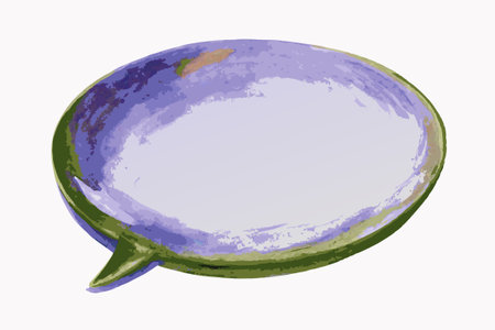 Speech bubble vector art on white background