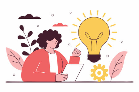 Light bulb Illustration on white backgroundのイラスト素材