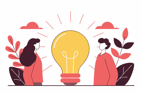 Light bulb Illustration on white backgroundのイラスト素材