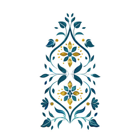 Watercolor floral islamic illustrationのイラスト素材