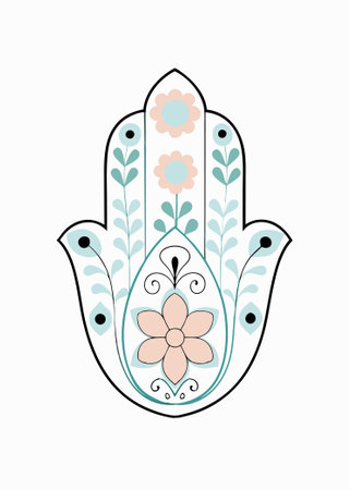 Watercolor floral islamic illustration