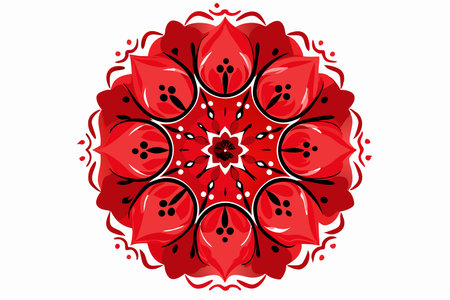 Watercolor floral islamic illustrationのイラスト素材