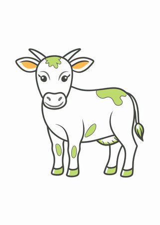 Farm Animal vector on White Backgroundのイラスト素材