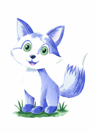 Watercolor wild Animal clipartのイラスト素材