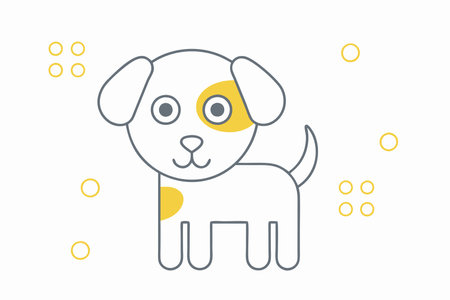 Cute pet clipart on White Backgroundのイラスト素材