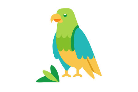 Minimalist Cute Eagle Bird on White Backgroundのイラスト素材