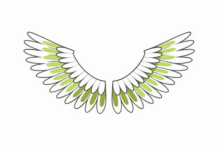 Eagle Wing Clipart on White Backgroundのイラスト素材