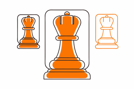 Minimalist King Chess on White Backgroundのイラスト素材