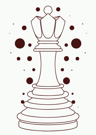 Minimalist King Chess on White Backgroundのイラスト素材