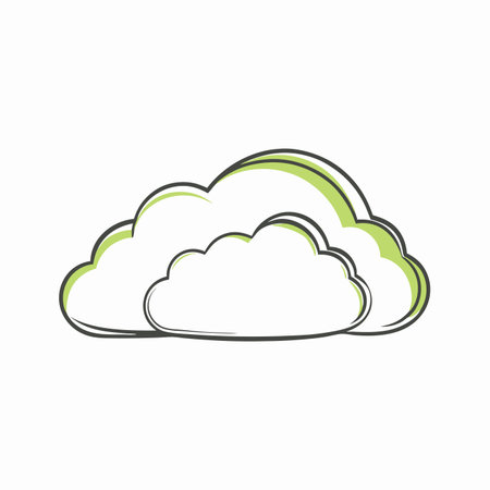 Minimalist cloud on White Backgroundのイラスト素材