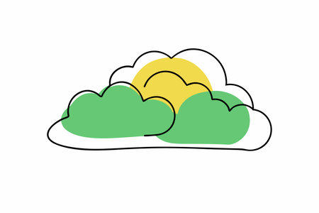 Minimalist cloud on White Backgroundのイラスト素材