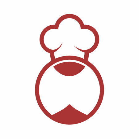 Chef logo design on white backgroundのイラスト素材