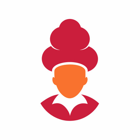 Chef logo design on white backgroundのイラスト素材