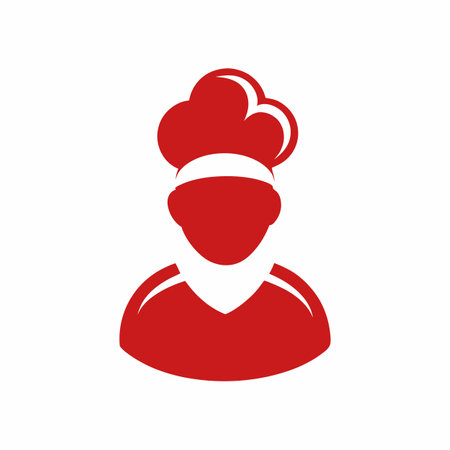 Chef logo design on white backgroundのイラスト素材