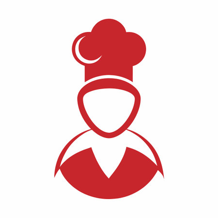 Chef logo design on white backgroundのイラスト素材