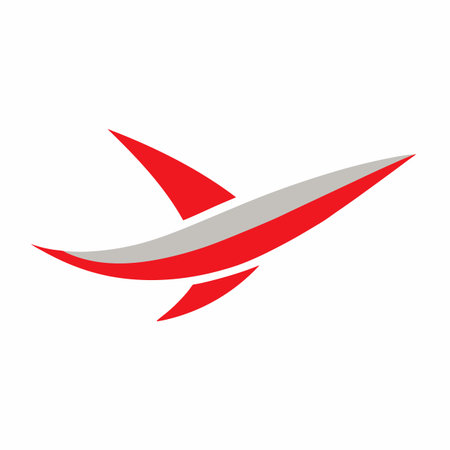 Minimalist airlines logo design on white backgroundのイラスト素材