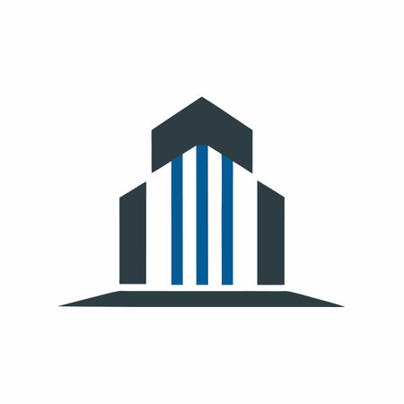 Building logo design on white backgroundのイラスト素材