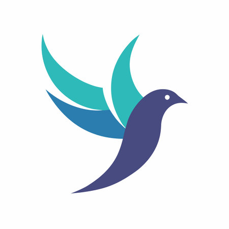 Bird logo design on white backgroundのイラスト素材