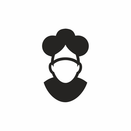 Chef logo design on white backgroundのイラスト素材