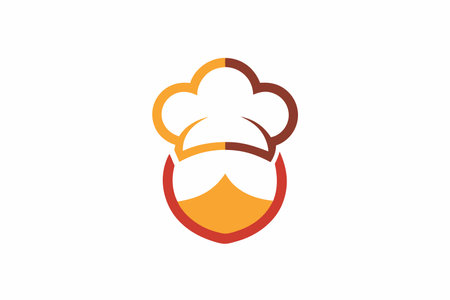 Chef logo design on white backgroundのイラスト素材