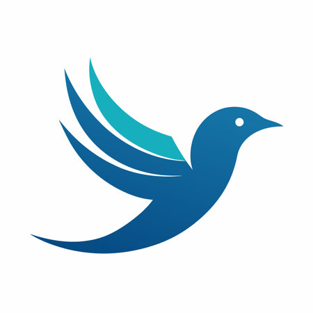 Bird logo design on white backgroundのイラスト素材