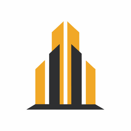 Building logo art on white backgroundのイラスト素材