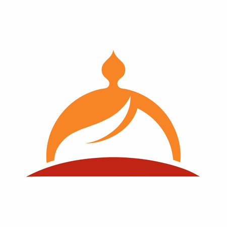 Restaurant logo design on white backgroundのイラスト素材