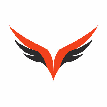 Minimalist Wing logo on white background