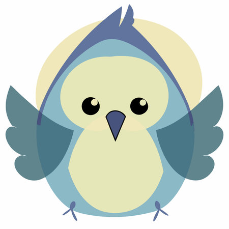 Minimalist Cute baby cardinal bird on White Background