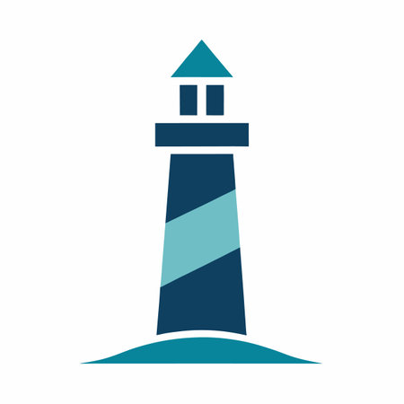 Lighthouse logo design on white backgroundのイラスト素材