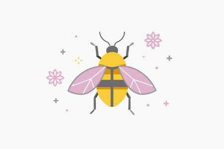 Minimalist Insect Japanese style on White Backgroundのイラスト素材