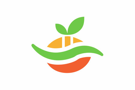Minimalist food logo art on white backgroundのイラスト素材