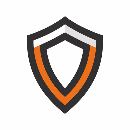 Minimalist Shield logo art on white background
