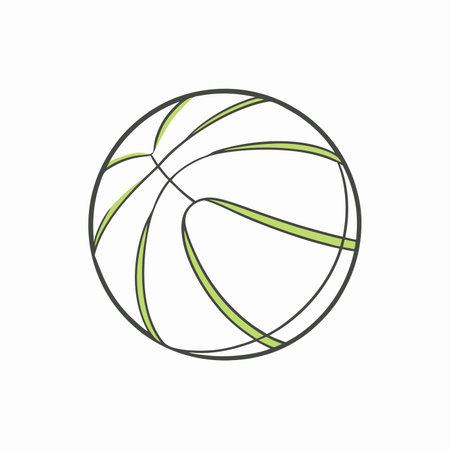 Minimalist BASKETBALL on White Backgroundのイラスト素材