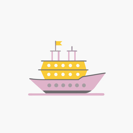 Minimalist Phinisee ship on White Backgroundのイラスト素材