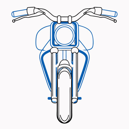 Minimalist Motocross on White Backgroundのイラスト素材