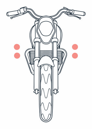 Minimalist Motocross on White Backgroundのイラスト素材