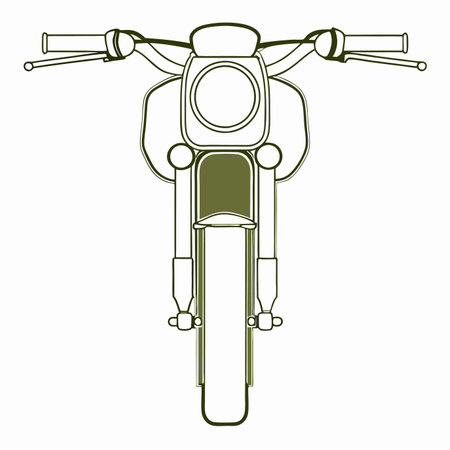 Minimalist Motocross on White Backgroundのイラスト素材