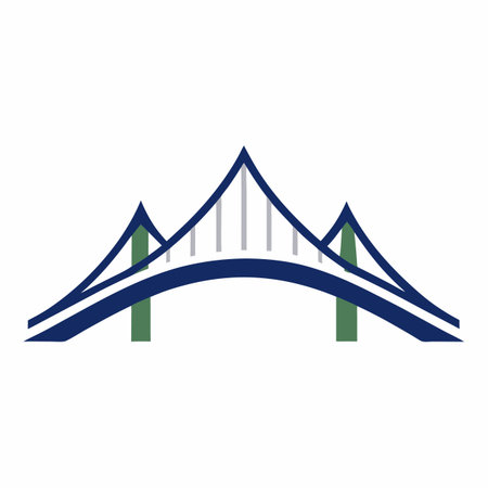 Minimalist Bridge logo art on white background