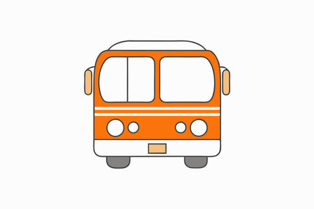 Bus illustration on white backgroundのイラスト素材