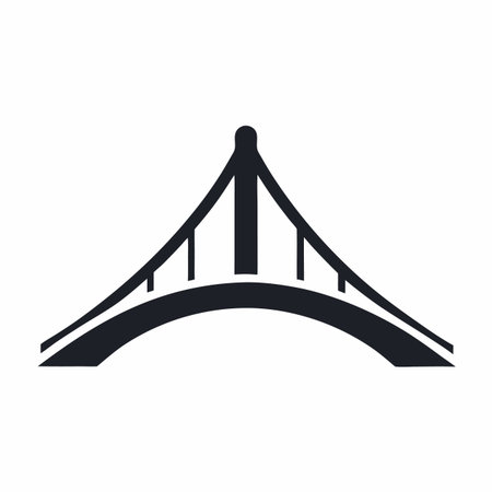 Minimalist Bridge logo art on white background