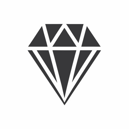 Minimalist Diamond logo art on white backgroundのイラスト素材
