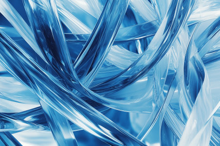 abstract blue background with some smooth lines in it (see more in my portfolio)の写真素材