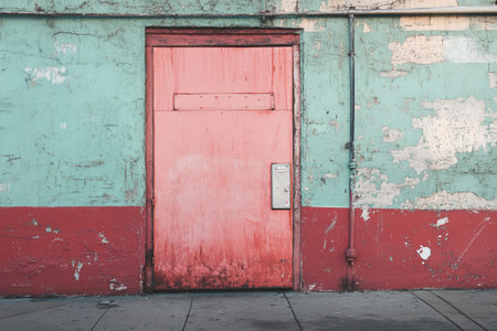 Mock up poster frame on concrete wall in modern living room interior with panoramic window and city view. Mock up, 3D Renderingの写真素材