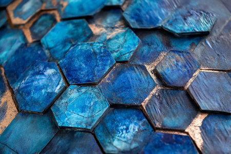 Umbrella on the beach, close-up, blue sky backgroundの写真素材