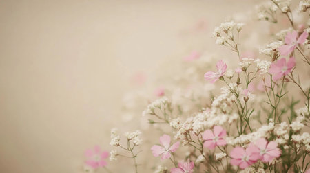 floral background with soft pastel colors - soft focus with vintage filterの素材