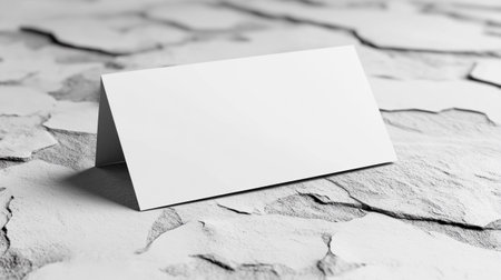 Blank business card on a cracked background. Mockup for branding identity.の写真素材